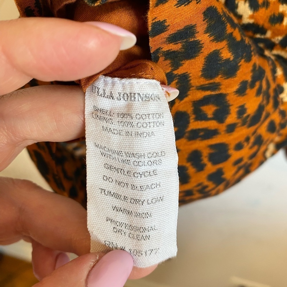 Ulla Johnson Mariana Puff Sleeve V-Neck Mini Dress Size 2 - Picture 14 of 16